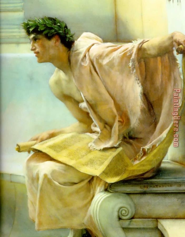 Sir Lawrence Alma-Tadema A Reading From Homer Detail